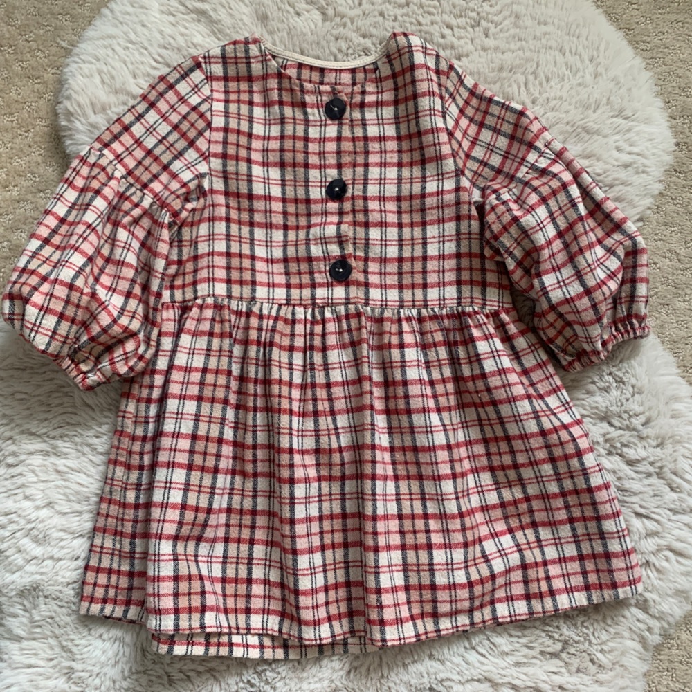 Zara plaid flannel dress
